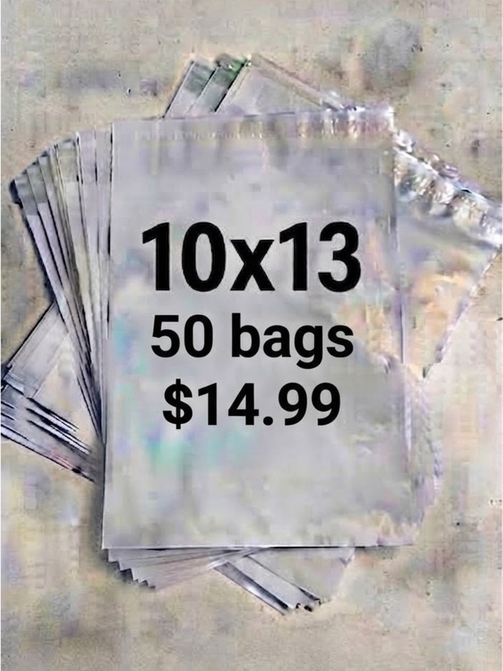 Clear Resealable 10x13 Plastic Bags - 50 Pack